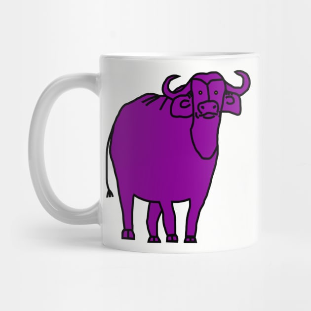 Purple Ox Line Drawing by ellenhenryart